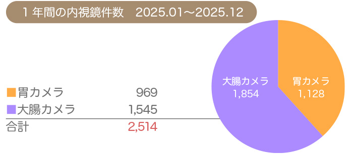 マイクリニック大久保グループ2025年の内視鏡件数